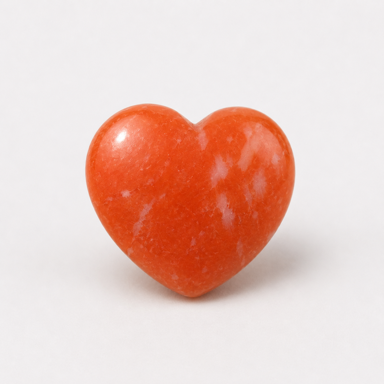 HO Orange Aventurine polished crystal heart pocket stone