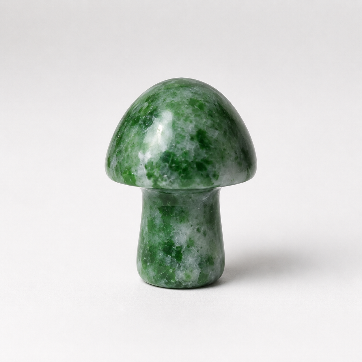 MGRU â€” Green Stone Mushroom, Twizted Treasure polished stone mushroom