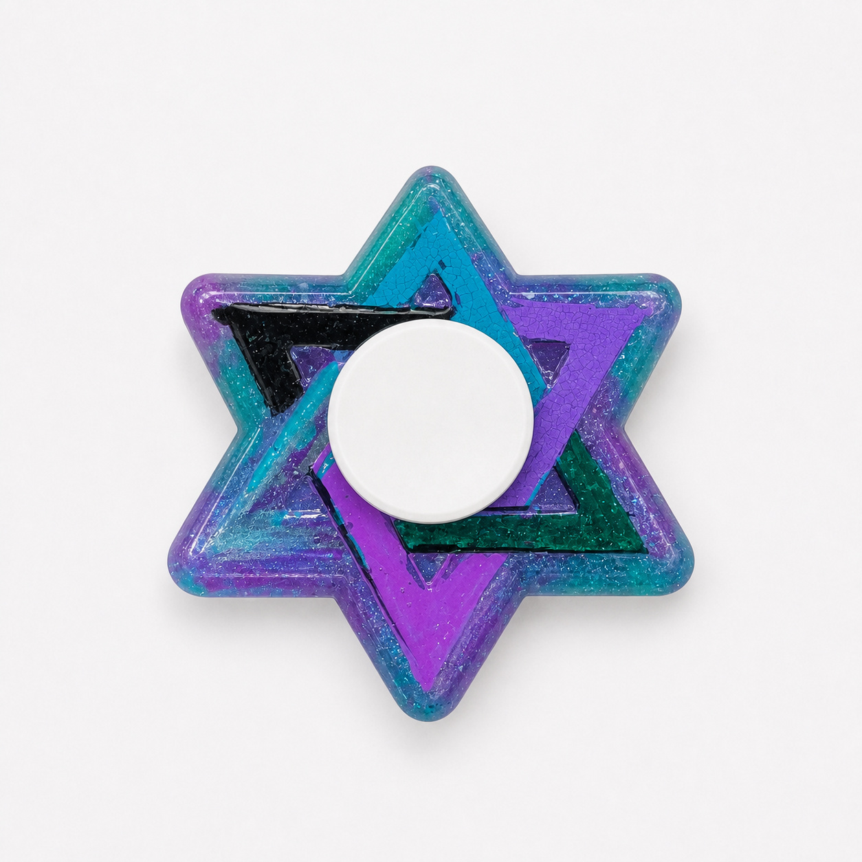 Twizted Purple Galaxy & Teal Star Fidget Spinner
