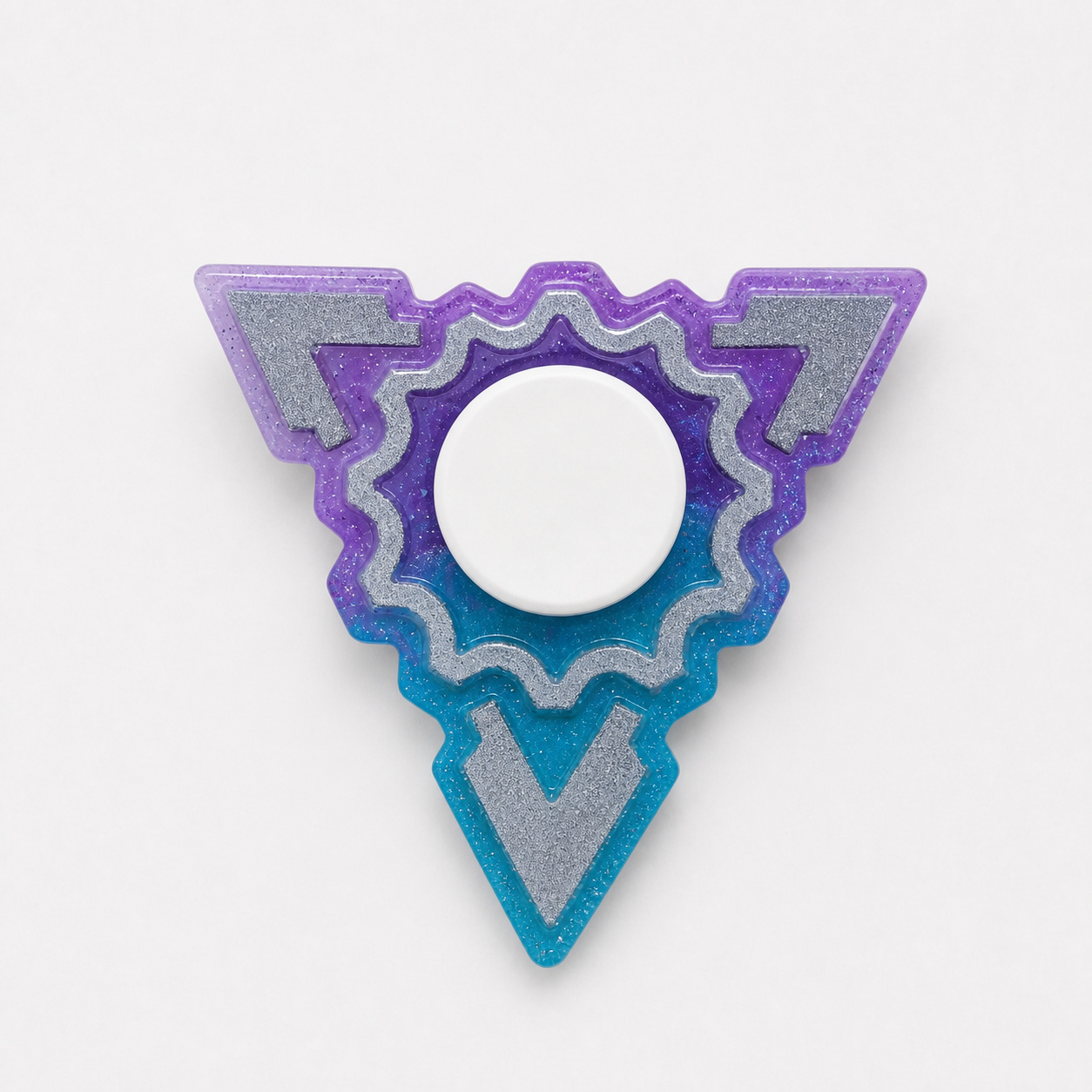 Twizted Purple Teal Glitter Starburst Fidget Spinner