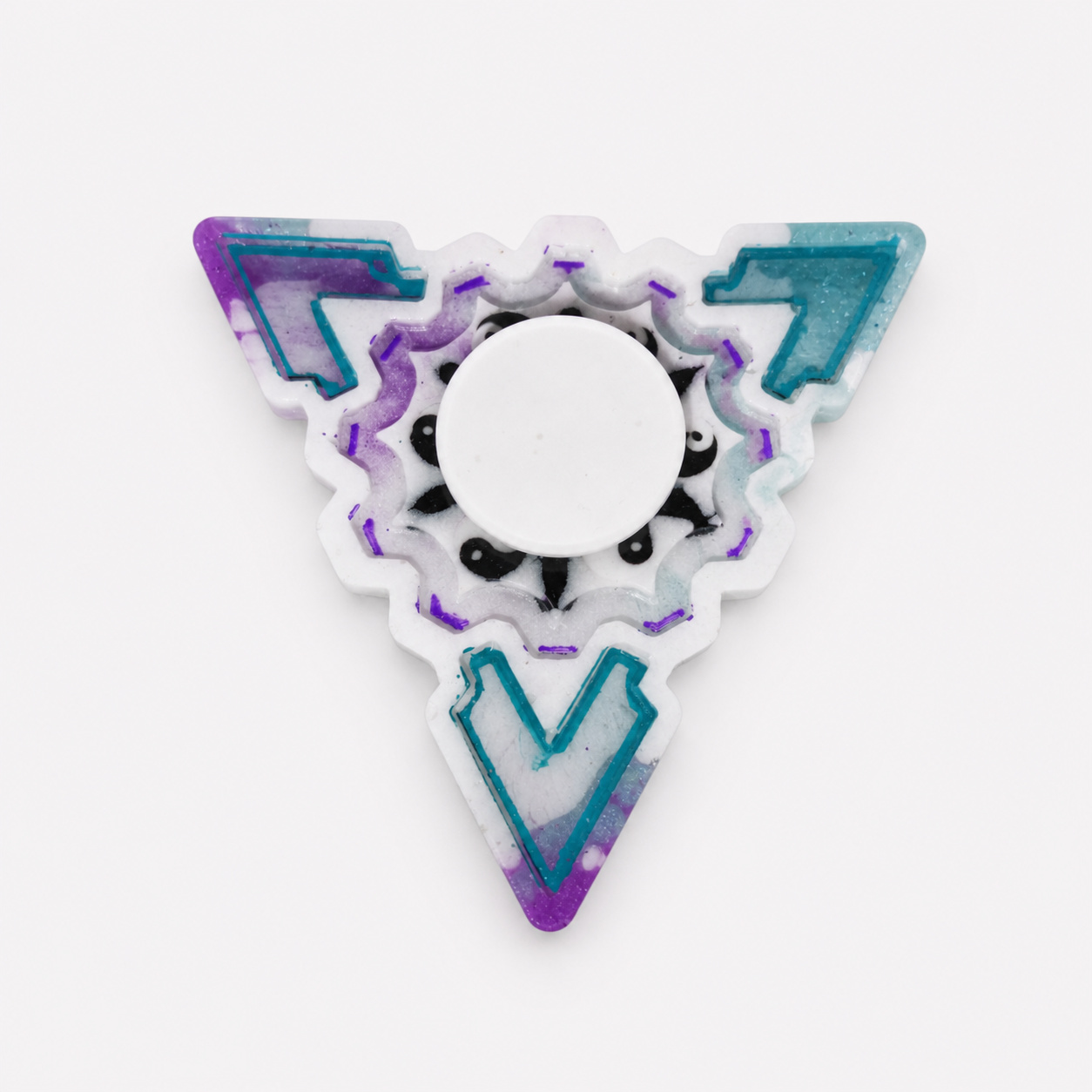 Twizted Teal & Purple Arrow Starburst Fidget Spinner