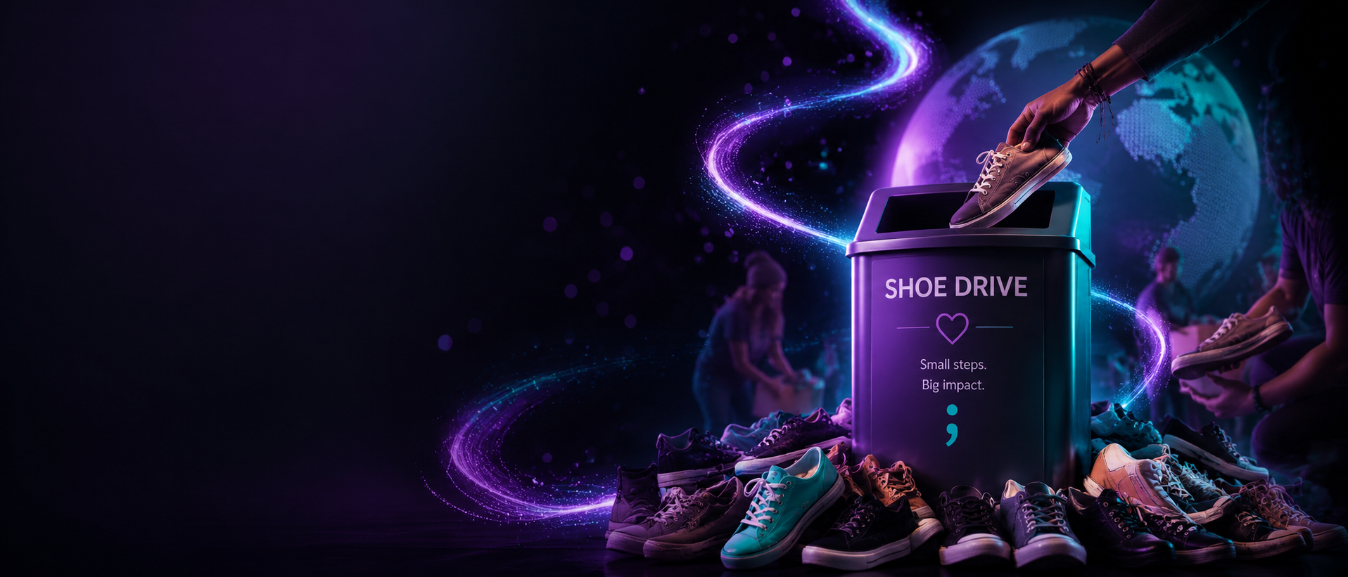 Walk with a twizt Shoe Drive campaign artwork